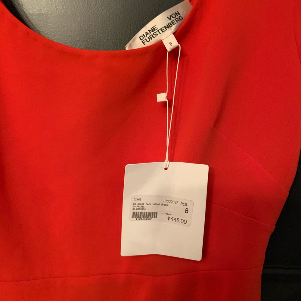 Diane Von Furstenburg Red Pencil Dress